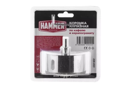 Коронка алмазная HAMMER Ф82мм HEX(DHS82.0*65/5) купить в Уфе