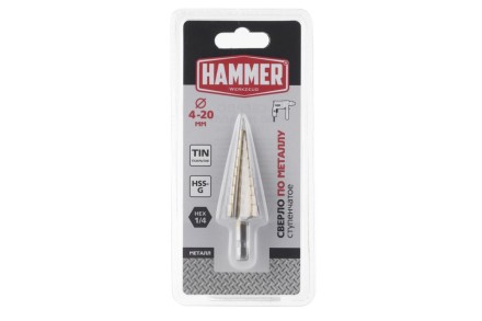 Сверло по металлу HAMMER Ф20х75мм (DR MT ST 4,0-20,0 мм*75/8мм) купить в Уфе