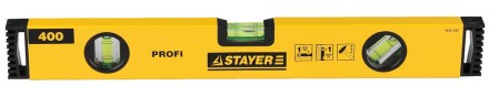 Уровень STAYER &quot;PROFI&quot; &quot;PROFILevel&quot; коробчатый усиленный, фрезерованный, 3 противоударных ампулы, 40см 3466-040 купить в Уфе