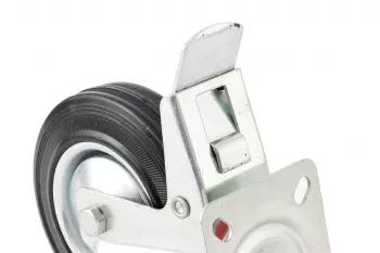 Колесо поворотное с тормозом d-200мм крепление платформенное СИБРТЕХ 68724 купить в Уфе