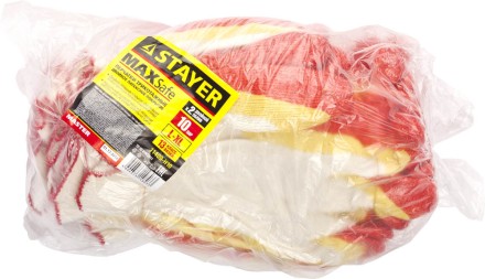 Перчатки STAYER &quot;МASTER&quot; MaxSafe трикотажные, двойная обливная ладонь из латекса, х/б, 13 класс, L-XL, 10 пар 11409-H10 купить в Уфе