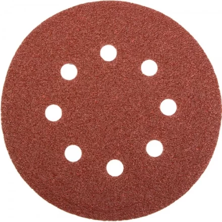 Круг шлифовальный универсальный STAYER &quot;MASTER&quot; из абразивной бумаги на велкро основе, 8 отверстий, Р60, 115мм, 5шт 35450-115-060 купить в Уфе