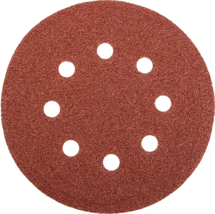 Круг шлифовальный универсальный STAYER &quot;MASTER&quot; из абразивной бумаги на велкро основе, 8 отверстий, Р60, 115мм, 5шт 35450-115-060 купить в Уфе