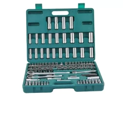 Набор головок торцевых универсальный 1/2" 1/4" 3/8"DR 5/32-15/16" 4-22мм ключи угловые 5/64"-1/4" 107предмета S05Н48107S Jonnesway 48055