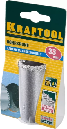 Коронка KRAFTOOL кольцевая с напылением из карбида вольфрама, 33мм 33401-33_z01 купить в Уфе