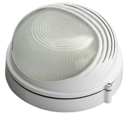 Светильник уличный СВЕТОЗАР влагозащищенный с верхним декоративным кожухом, цвет белый, 60Вт SV-57271-W купить в Уфе