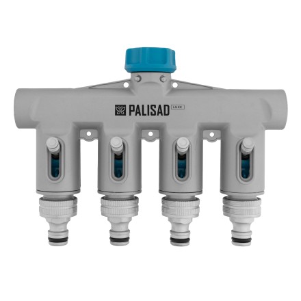 Разветвитель четырёхканальный Palisad 65833, с внутренней резьбой 3/4&quot;, алюминий, LUXE купить в Уфе
