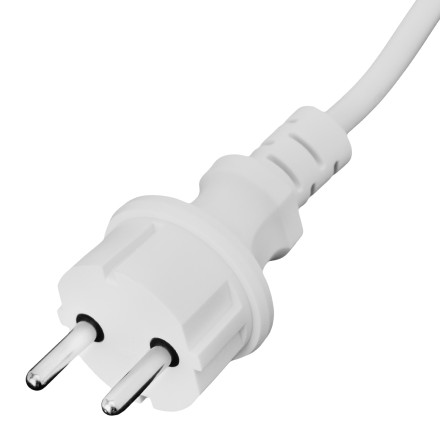 Шнур сетевой Denzel Energy Series, ПВС, 1,5 м, 2 x 1,5 мм, с неразборной вилкой, белый, 3 м, 37668 купить в Уфе