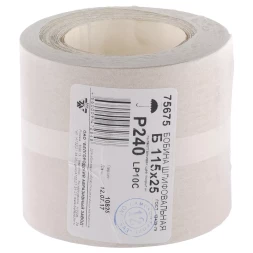 Шкурка на бумажной основе LP10C Р240 рулон 115 мм х 25м БАЗ артикул 75675