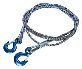Буксировочный трос стальной р-н 7 тонн L=5 метра петли 200 мм купить в Уфе