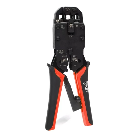 Кримпер многофункциональный КВТ JT-03 с 3 встроенными модулями для обжима RJ-45, RJ-12, RJ-11 (79759) купить в Уфе