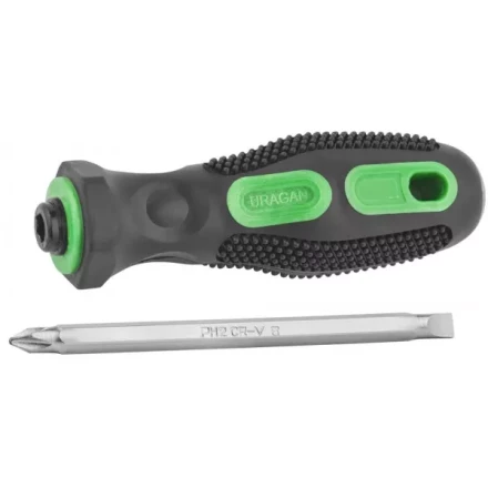 Набор URAGAN: Отвертки с двухкомпонентной рукояткой, PH 2/SL6мм - 110мм, 2 предм 25187-H2 купить в Уфе