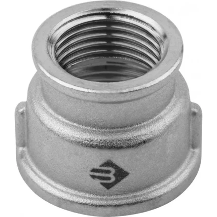 Муфта ЗУБР &quot;ЭКСПЕРТ&quot; переходная, никелированная латунь, 1/2&quot;-3/4&quot; 51292-1/2-3/4 купить в Уфе