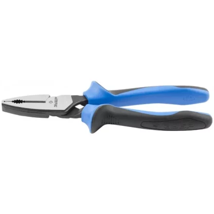 Плоскогубцы ЗУБР &quot;ПРОФЕССИОНАЛ&quot; &quot;ТИТАН&quot; комбинир, двухкомп рукоятка, увелич передаточ усилие, повыш износостойкость, 200 мм 2207-1-20 купить в Уфе