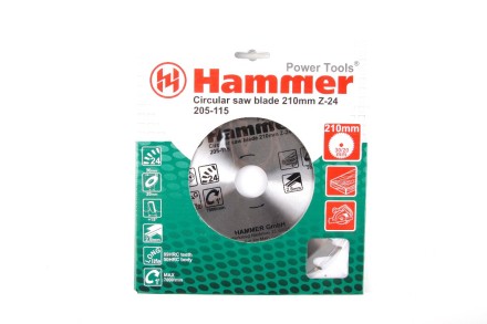 Диск пильный твердосплавный HAMMER Ф210х30мм 24зуб. купить в Уфе
