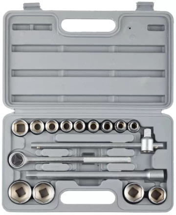Набор STAYER Автомобильный инструмент "STANDARD" хромированное покрытие, 16 предметов 27583-H16 купить в Уфе