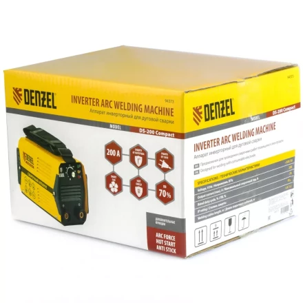 Аппарат инверторный дуговой сварки DENZEL DS-200 Compact 94373 купить в Уфе