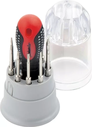 Отвертка для точных работ Fusion с насадками 11 предметов в пластиковом пенале 3-х компонентная рукоятка Matrix 11582 купить в Уфе