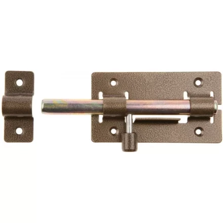 Задвижка накладная &quot;ЗД-01&quot; для дверей, корпус-порошковое покрыт/стержень-покрыт цинк, бронза, круг засов 14мм, 64х115мм 37774-1 купить в Уфе