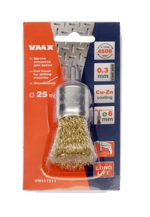 Щетка для дрели ф25 мм концевая VMX 511711 купить в Уфе