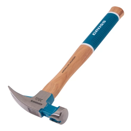Молоток-гвоздодер,560 г Gross 10419, угол 75, магнит, обрезиненная рукоятка AMERICAN HICKORY купить в Уфе