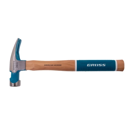 Молоток-гвоздодер,560 г Gross 10419, угол 75, магнит, обрезиненная рукоятка AMERICAN HICKORY купить в Уфе