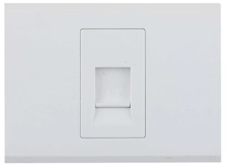 Розетка СВЕТОЗАР &quot;ЭФФЕКТ&quot; телефонная, одинарная, без вставки и рамки, цвет белый SV-54417-W купить в Уфе