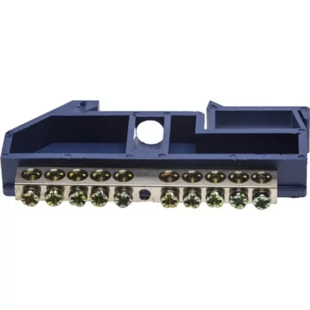 Шина СВЕТОЗАР нулевая на DIN-изоляторе, макс. ток 100А, 5,2мм, 10 полюсов 49807-10 купить в Уфе