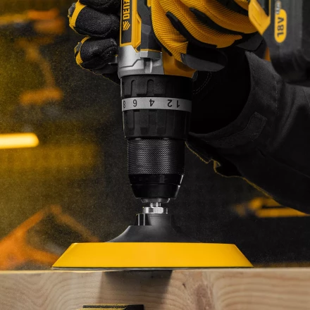 Тарелка опорная для дрели и УШМ с липучкой Denzel, 150 мм, мягкая, с адаптером c М14 на d8, 76249 купить в Уфе