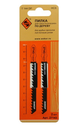 Пилка для электролобзика T144 DP 2 шт. Энкор 27143 купить в Уфе