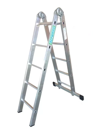 Лестница 2-х секционная алюминиевая шарнирная 2*5 1013314 купить в Уфе