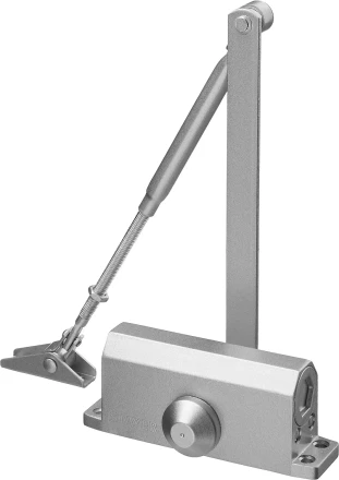 Доводчик дверной STAYER, для дверей массой до 80 кг, цвет серебро 37915-80 купить в Уфе