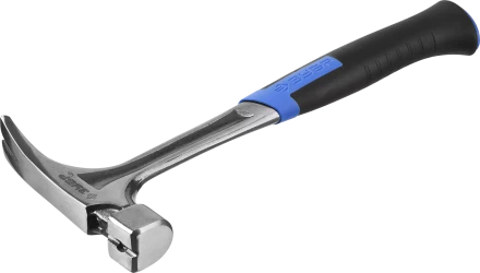 Молоток-гвоздодер ЗУБР цельнокованый с двухкомпонентной рукояткой серия ПРОФЕССИОНАЛ купить в Уфе