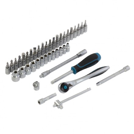 Набор инструментов 42 предмета, 120 зубьев, CrV, 1/4&quot; Gross 14146 купить в Уфе