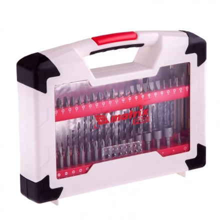 Набор сверл комбинированный по металлу 1-6 мм бетону 4-8 мм дереву 3-8 мм перки биты 44 шт адаптер головки 6 шт 75 предметов Pro Matrix 725675 купить в Уфе