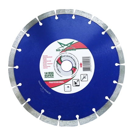 Диск алмазный по бетону 1A1RSS Super Professional MD-STARS 300*2,8*10*22T*25,4 mm купить в Уфе