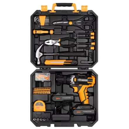 Дрель аккумуляторная DEKO DKCD20FU-Li, 063-4178 + набор 104 аксессуара купить в Уфе