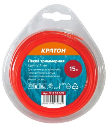 Леска триммерная Кратон Круг-2,4мм 3 19 03 005 купить в Уфе