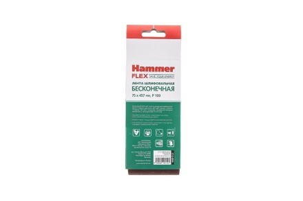 Лента шлиф. бесконечная HAMMER 75х457мм P100 купить в Уфе