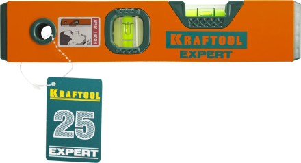 Уровень коробчатый &quot;EXPERT&quot;, KRAFTOOL 34710-025, 2 ампулы, 0,5 мм/м, 250мм 34710-025_z01 купить в Уфе