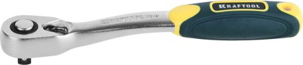 Трещотка для торцовых головок KRAFTOOL &quot;PRO&quot;, Сr-V сталь, 72 зубца, изогнутая, 1/4&quot; 27795-1/4_z02 купить в Уфе