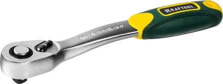 Трещотка для торцовых головок KRAFTOOL &quot;PRO&quot;, Сr-V сталь, 72 зубца, изогнутая, 1/4&quot; 27795-1/4_z02 купить в Уфе