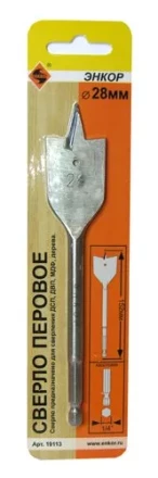 Сверло перовое по дереву  ф28х152мм 1/50/200 19113 купить в Уфе