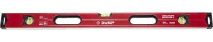 Уровень ЗУБР &quot;ЭКСПЕРТ&quot; &quot;УСП - 2&quot; коробчатый усилен, 2 фрезерован баз поверхности, 3 ампулы, крашенный, с ручками, 80 см 34587-080 купить в Уфе