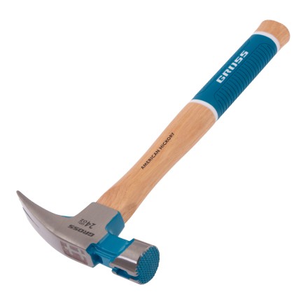 Молоток-гвоздодер, 680 г Gross 10425, угол 75, магнит, обрезиненная рукоятка AMERICAN HICKORY купить в Уфе