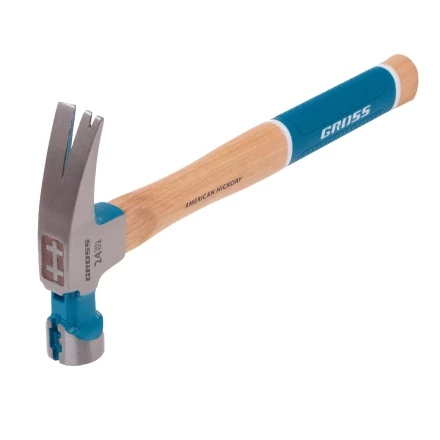 Молоток-гвоздодер, 680 г Gross 10425, угол 75, магнит, обрезиненная рукоятка AMERICAN HICKORY купить в Уфе