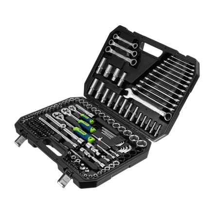 Набор инструментов Сибртех 14172, 1/2&quot;, 3/8&quot;, 1/4&quot;, пластиковый кейс 160 предм. купить в Уфе