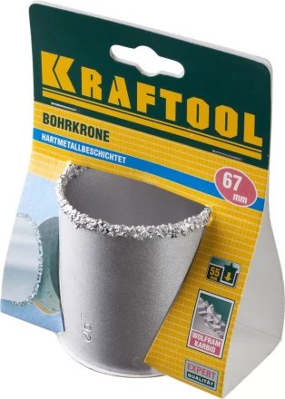 Коронка KRAFTOOL кольцевая с напылением из карбида вольфрама, 67мм 33401-67_z01 купить в Уфе