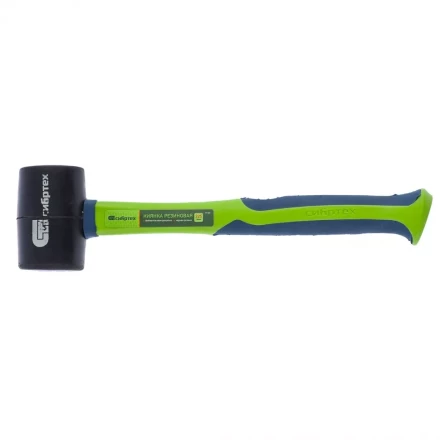 Киянка резиновая 225г черная резина с фибергласовой рукояткой СИБРТЕХ артикул 11163 купить в Уфе