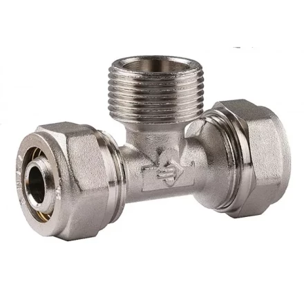 Тройник ЗУБР с наружной резьбой, цанга-штуцер, 1/2&quot;х16х2,0 мм, никель 51404-16-1/2 купить в Уфе